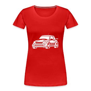 Rallye-Fahrzeug - Frauen Premium Bio T-Shirt - Rot - Vorne - Mia (176cm)