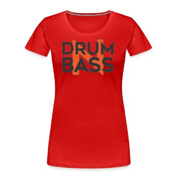 Drum n Bass Big Tangerine N Edition - Women's Premium Organic T-Shirt - red - Front - Mia (176cm)