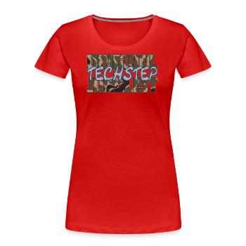 Original Techstep Junglist Camo Remix - Frauen Premium Bio T-Shirt - Rot - Vorne - Mia (176cm)