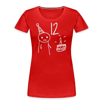 12 Jahre alt - 12. Geburtstag Spaß 12 Jahre alt Geschenk - Frauen Premium Bio T-Shirt - Rot - Vorne - Mia (176cm)