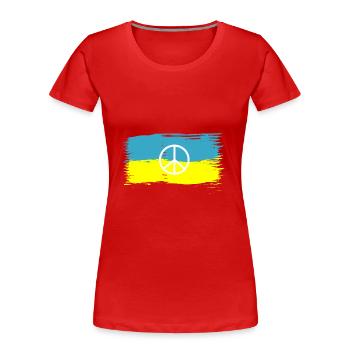 peace sign peace sign symbols - Women's Premium Organic T-Shirt - red - Front - Mia (176cm)