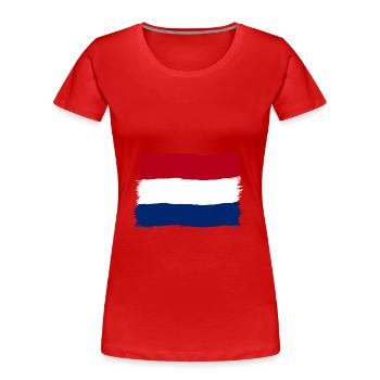 Niederlande - Frauen Premium Bio T-Shirt - Rot - Vorne - Mia (176cm)