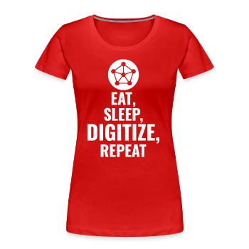 GIS-Kartierung Datenanalyse Räumliche Kartografie - Frauen Premium Bio T-Shirt - Rot - Vorne - Mia (176cm)