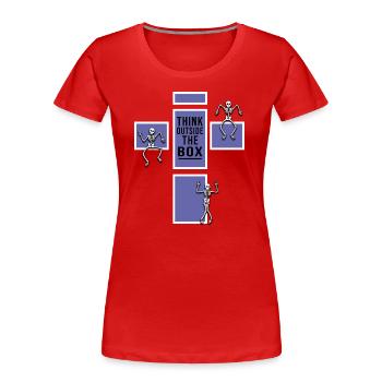skull dance very peri dark gothik outside the box - Frauen Premium Bio T-Shirt - Rot - Vorne - Mia (176cm)