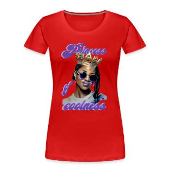 Princess of coolness Frau - Frauen Premium Bio T-Shirt - Rot - Vorne - Mia (176cm)