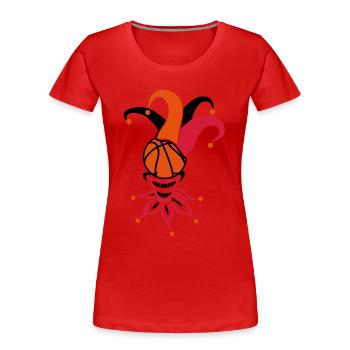 basketball ball joker sport1 - Women's Premium Organic T-Shirt - red - Front - Mia (176cm)