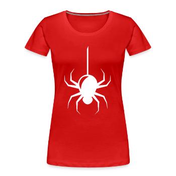 Spinne - Frauen Premium Bio T-Shirt - Rot - Vorne - Mia (176cm)
