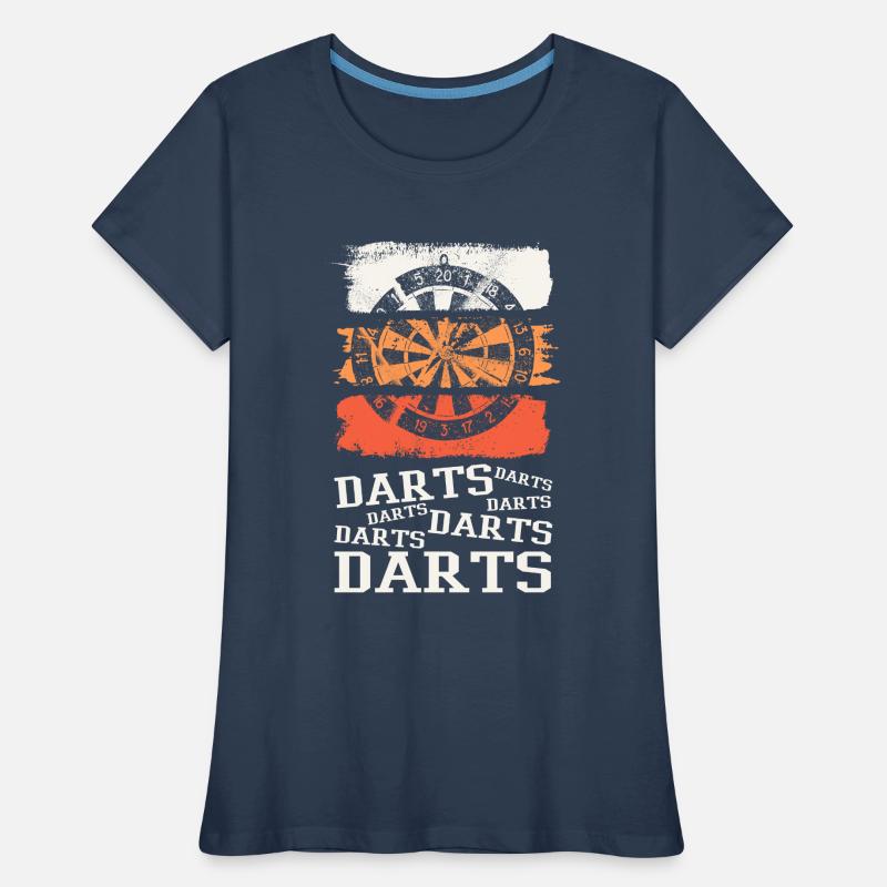 Fléchettes, jeu de fléchettes, jeu de fléchettes, fléchettes, joueurs de fléchettes T-shirt bio Premium Femme