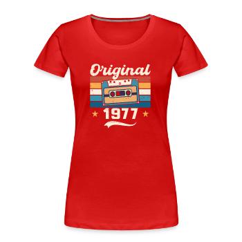 Born Gift Original 1977 Gift Idea 1977 - Women's Premium Organic T-Shirt - red - Front - Mia (176cm)