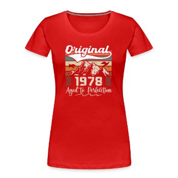 1978 - Cadeau né en 1978 - T-shirt bio Premium Femme - rouge - Devant - Mia (176cm)