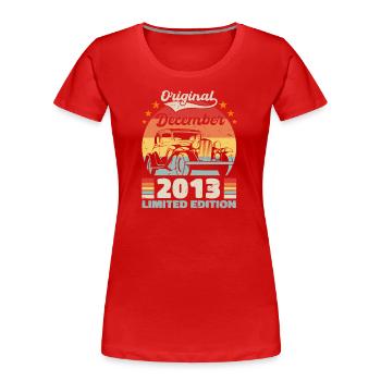 December 2013 Birthday Present December 2013 - Women's Premium Organic T-Shirt - red - Front - Mia (176cm)