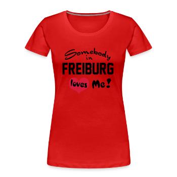 freiburg - Women's Premium Organic T-Shirt - red - Front - Mia (176cm)