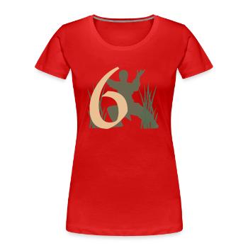 Ninja Kämpfer 6. Kinder Geburtstag Geschenk - Frauen Premium Bio T-Shirt - Rot - Vorne - Mia (176cm)