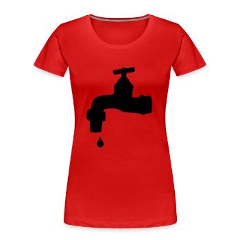 Robinet - T-shirt bio Premium Femme - rouge - Devant - Mia (176cm)