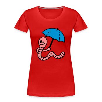 Earthworm - Women's Premium Organic T-Shirt - red - Front - Mia (176cm)