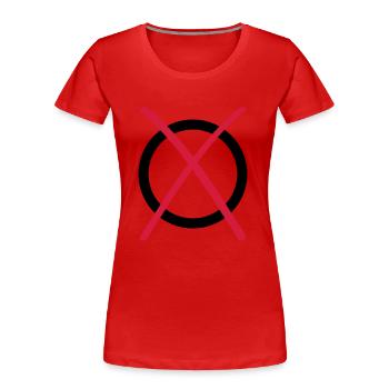 élection choix oui no - T-shirt bio Premium Femme - rouge - Devant - Mia (176cm)
