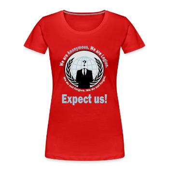 Anonymous - T-Shirt - Frauen Premium Bio T-Shirt - Rot - Vorne - Mia (176cm)