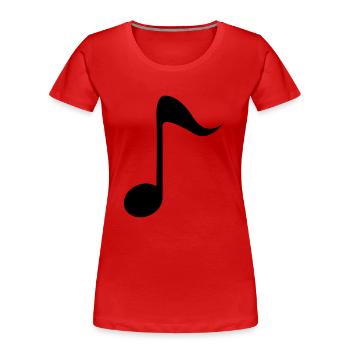 Note - Frauen Premium Bio T-Shirt - Rot - Vorne - Mia (176cm)