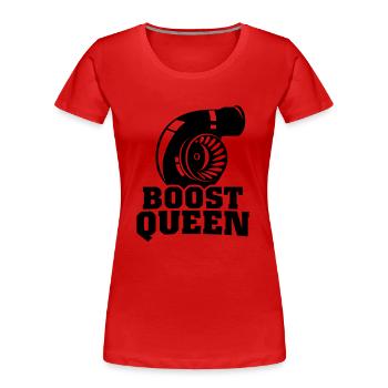 Boost Queen - Frauen Premium Bio T-Shirt - Rot - Vorne - Mia (176cm)