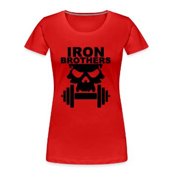 iron_brothers - Frauen Premium Bio T-Shirt - Rot - Vorne - Mia (176cm)