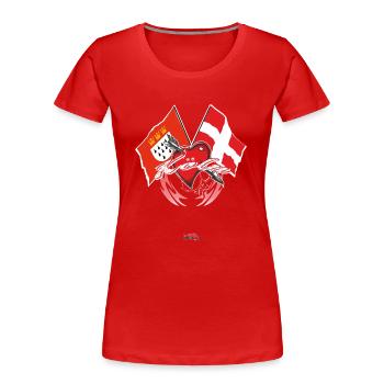 Köln - Flagge zeigen - Frauen Premium Bio T-Shirt - Rot - Vorne - Mia (176cm)