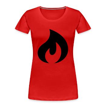 Flamme, feu - T-shirt bio Premium Femme - rouge - Devant - Mia (176cm)