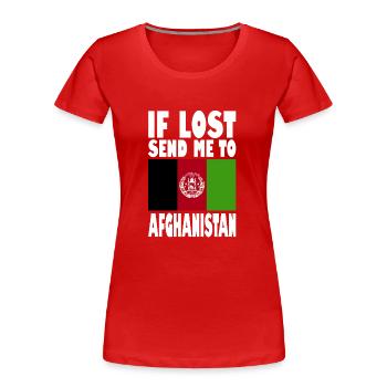 Afghanistan Flagge Spruch - Frauen Premium Bio T-Shirt - Rot - Vorne - Mia (176cm)