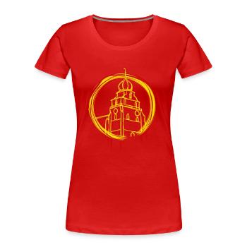 Herrenberg Collegiate Church - Women's Premium Organic T-Shirt - red - Front - Mia (176cm)