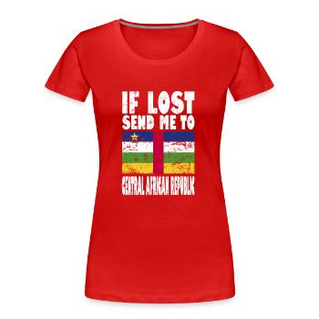 Drapeau de la République centrafricaine - T-shirt bio Premium Femme - rouge - Devant - Mia (176cm)