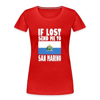 Drapeau de Saint-Marin - T-shirt bio Premium Femme - rouge - Devant - Mia (176cm)