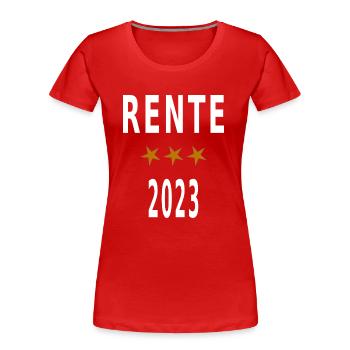 Rente 2023, weiß - T-shirt bio Premium Femme - rouge - Devant - Mia (176cm)