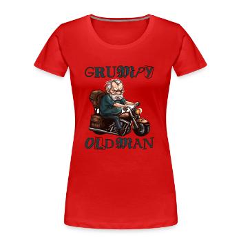 GRUMPY OLD MAN - Women's Premium Organic T-Shirt - red - Front - Mia (176cm)
