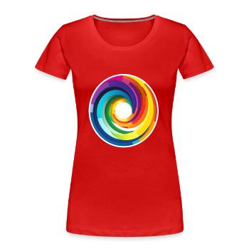 Cercle de pluie - T-shirt bio Premium Femme - rouge - Devant - Mia (176cm)