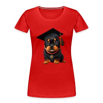Graduation Bachelor Rottweiler Dog Studies - Women's Premium Organic T-Shirt - red - Front - Mia (176cm)