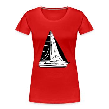 Segeln Segelsport Segelschiff Segler Segelboot - Frauen Premium Bio T-Shirt - Rot - Vorne - Mia (176cm)