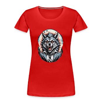 WEREWOLF in costume 1 - Women's Premium Organic T-Shirt - red - Front - Mia (176cm)
