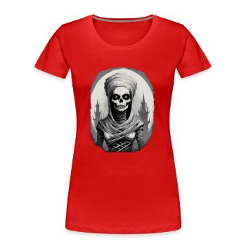 Portrait of a mummy 5 - Women's Premium Organic T-Shirt - red - Front - Mia (176cm)