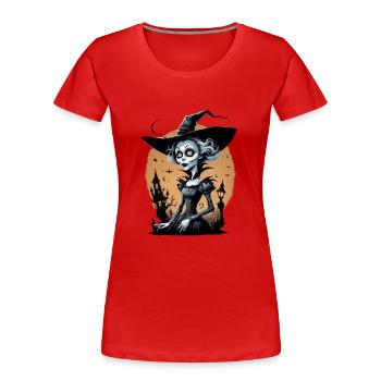 Classic Witch 5 - Women's Premium Organic T-Shirt - red - Front - Mia (176cm)