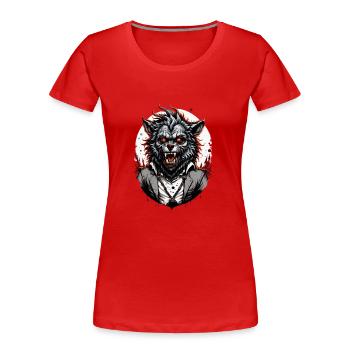 WEREWOLF Costume 10 - Women's Premium Organic T-Shirt - red - Front - Mia (176cm)