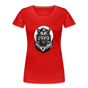 WEREWOLF Costume 11 - Women's Premium Organic T-Shirt - red - Front - Mia (176cm)