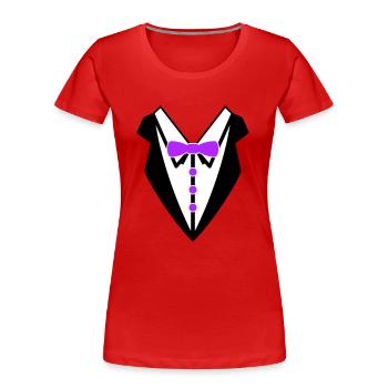 Smoking 2 - T-shirt bio Premium Femme - rouge - Devant - Mia (176cm)