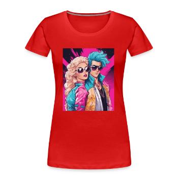 Anime Mein ewiger Valentinstag - Frauen Premium Bio T-Shirt - Rot - Vorne - Mia (176cm)