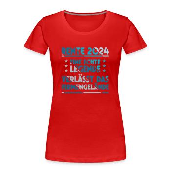 Retirement 2024 Legend Farewell Gift Farewell - Women's Premium Organic T-Shirt - red - Front - Mia (176cm)