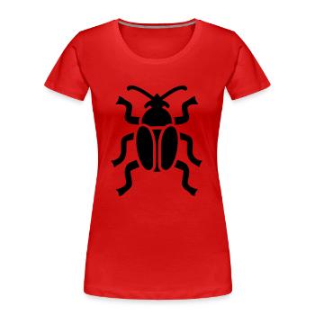 scarabée - Frauen Premium Bio T-Shirt - Rot - Vorne - Mia (176cm)