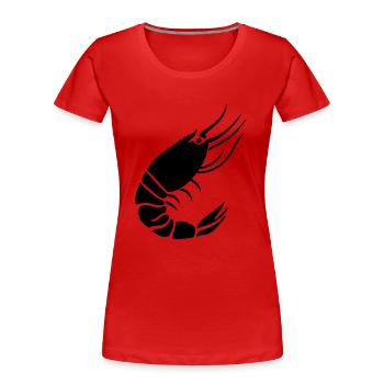 Crevette - T-shirt bio Premium Femme - rouge - Devant - Mia (176cm)