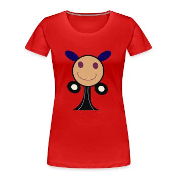 Ronflement - T-shirt bio Premium Femme - rouge - Devant - Mia (176cm)