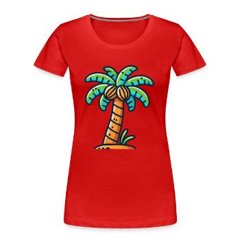 palme - Frauen Premium Bio T-Shirt - Rot - Vorne - Mia (176cm)