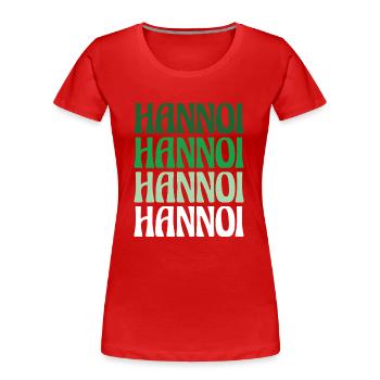 Hannoi Hanover Dialect Gift - T-shirt bio Premium Femme - rouge - Devant - Mia (176cm)