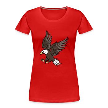 Attaques Adler - T-shirt bio Premium Femme - rouge - Devant - Mia (176cm)
