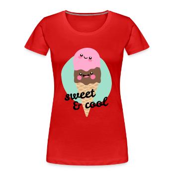 Eis sweet & cool - Women's Premium Organic T-Shirt - red - Front - Mia (176cm)